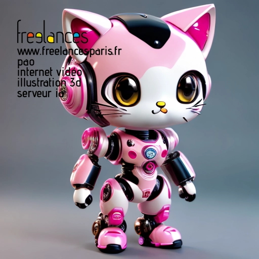 Pao mise en page internet vidéo illustration 3d serveur IA générative AI freelance paris studio de création magazines QTX02P90